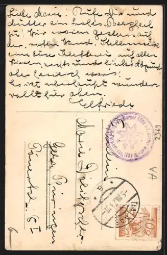 AK Freiburger Hütte, Berghütte aus der Vogelschau