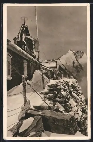 AK Zittelhaus am Hohen Sonnblick, Blick gegen den Grossglockner