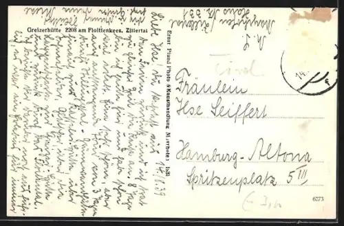 AK Greizerhütte, Berghütte am Floittenkees