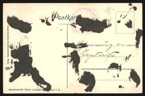 AK Auersberg, Unterkunftshaus und Aussichts-Turm im Winter