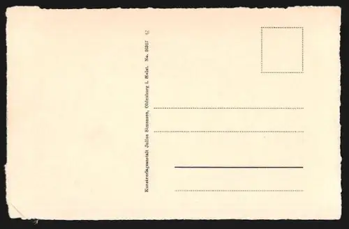 Künstler-AK Lüneburg, Altenbrückertor und Partie a. d. Ilmenau