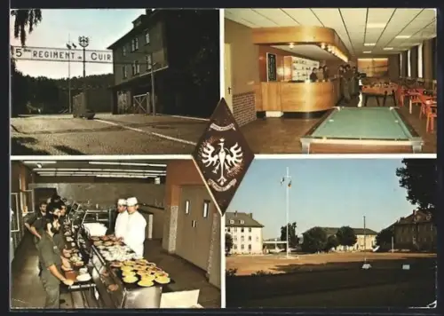 AK Kaiserslautern, 5o Régiment de Cuirassiers, Entrée du corps, Salle à manger, Foyer