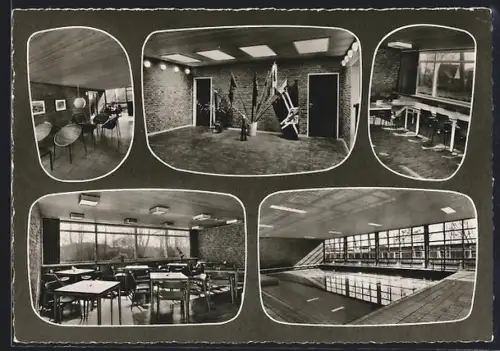 AK Westerstede, Bezirkssportschule mit Jugendheim und Lehrschwimmbecken, Innenansichten