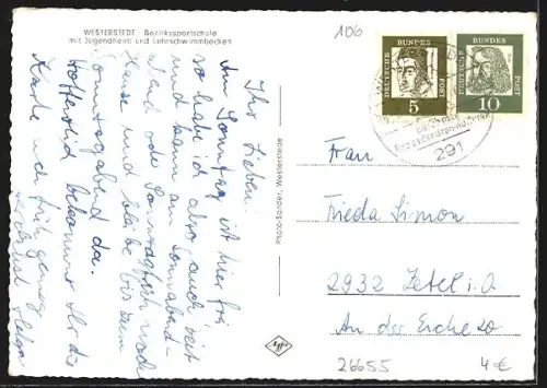 AK Westerstede, Bezirkssportschule mit Jugendheim und Lehrschwimmbecken, Innenansichten