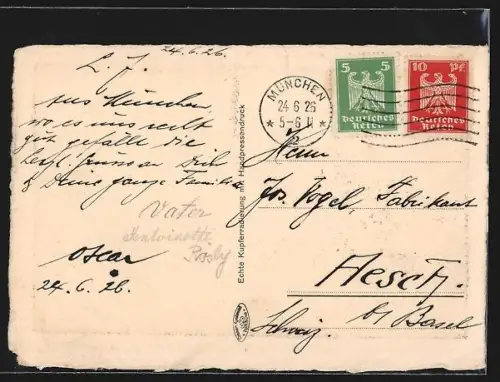 Künstler-AK München, Neues Rathaus mit Strassenbahn