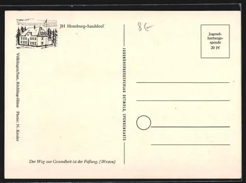 AK Homburg-Sanddorf, Teilansicht mit Fabriken