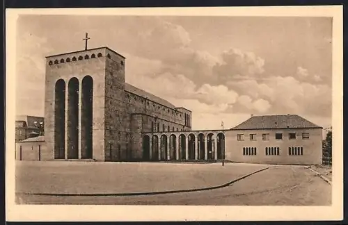 AK Frankfurt-Bockenheim, Kath. Frauenfriedenskirche, Zeppelin-Allee 99