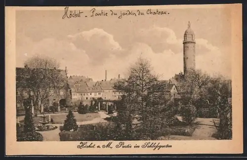 AK Frankfurt-Höchst, Partie im Schlossgarten