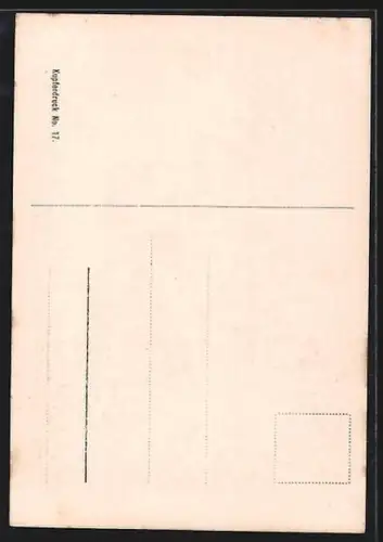 Künstler-AK Alt-Frankfurt, Wendeltreppe im Römerhof