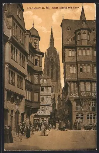 AK Alt-Frankfurt, Alter Markt mit Dom