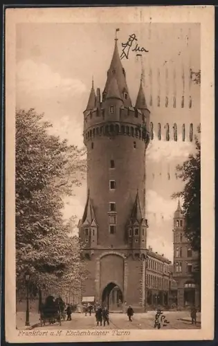 AK Frankfurt a. M., Eschenheimer Turm