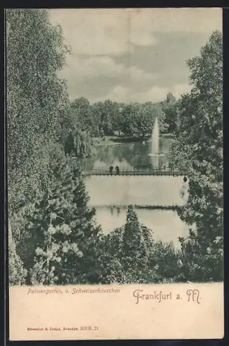 AK Frankfurt-Westend, Palmengarten, vom Schweizerhäuschen