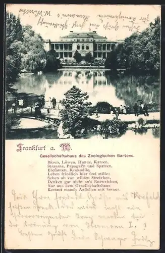 AK Frankfurt-Westend, Gesellschaftshaus des Zoologischen Gartens