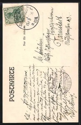 AK Frankfurt /Main, Wandgemälde im Frankfurter Ratskeller von Jos. Correggio