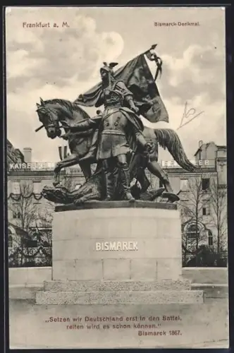 AK Frankfurt a. M., Bismarck-Denkmal