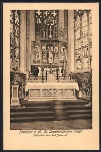 AK Alt-Frankfurt, St. Leonhardskirche, Hochaltar