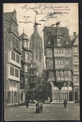 AK Alt-Frankfurt, Dom, Markt, Der Grosse Engel, Zu den 12 Himmelszeichen