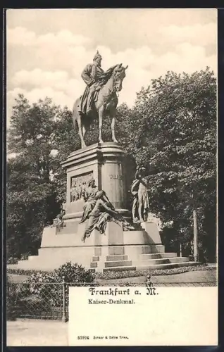 AK Frankfurt a. M., Kaiser-Denkmal, Taunusanlage