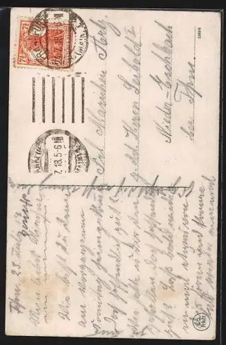 AK Frankfurt a. M., Goethe-Denkmal