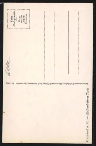 AK Frankfurt a. M., Eschenheimer Turm