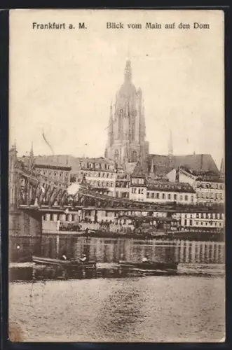 AK Alt-Frankfurt, Blick vom Main auf den Dom