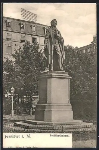 AK Frankfurt a. M., Schillerdenkmal