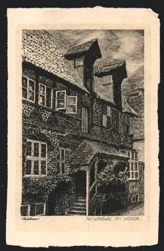 Künstler-AK Alt-Lüneburg, Am Werder