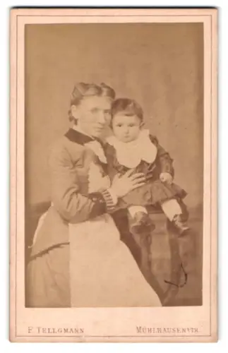 Fotografie F. Tellgmann, Mühlhausen /Th, Mutter mit Kind, Mutterglück