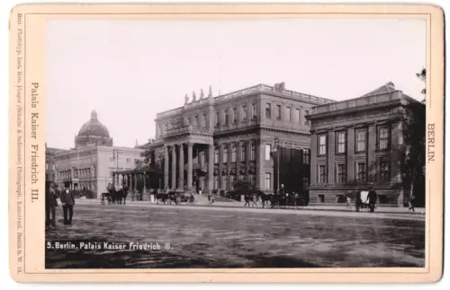 Fotografie Rob. Prager, Berlin, Ansicht Berlin, Blick auf das Palais Kaiser Friedrich III.