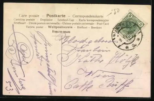 AK Frauen und Kinder sitzen auf Buchstabe B