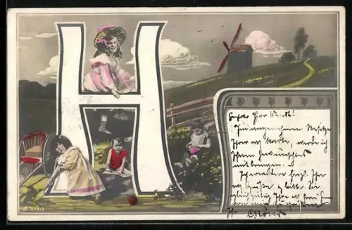 AK Kinder spielen am Buchstaben H