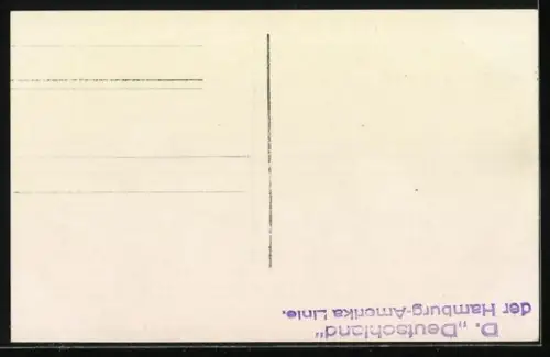 Foto-AK Passagierschiff Dampfer Deutschland der HAL, Speisesaal