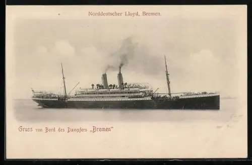AK Passagierschiff Bremen des Norrdeutschen Lloyd, Bremen