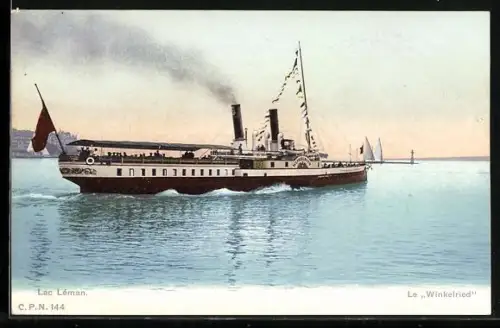 AK Salondampfer Winkelried auf dem Genfersee