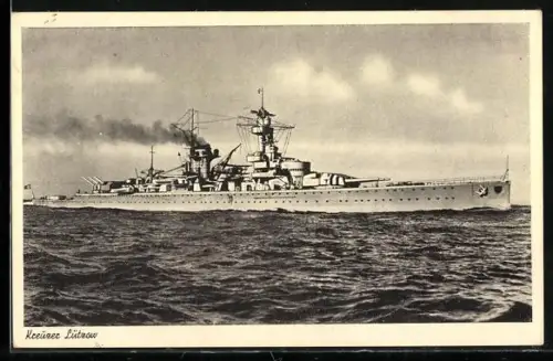 AK Schwerer Kreuzer Lützow der Kriegsmarine