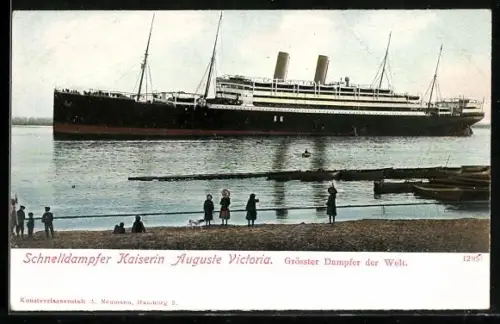 AK Passagierschiff Kaiserin Auguste Victoria auf der Unterelbe