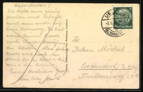 AK Cuxhaven, Segelschulschiff der Kriegsmarine Gorch Fock