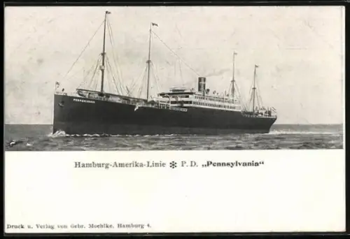 AK Passagierschiff Pennsylvania der Hamburg-Amerika Linie