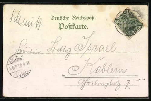 AK Torpedoboots-Division auf dem Rhein Mai 1900, Divisions-Torpedoboot D-4, Kapt.Ltn. Funke, Kriegsschiff