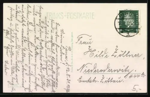 AK Pirna a. E., Raddampfer Lössnitz auf der Elbe, Blick von der Brücke auf den Ort