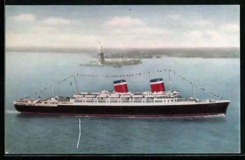 AK Passagierschiff S.S. America in Fahrt