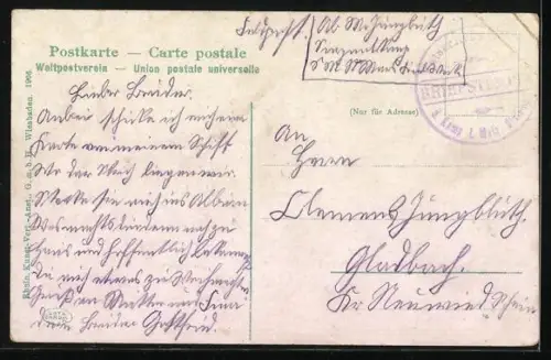 AK Artillerieschulschiff SMS Mars in Fahrt