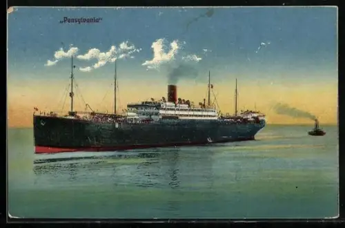 AK Passagierschiff Pensylvania in Fahrt
