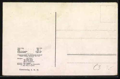 AK Passagierschiff Pensylvania in Fahrt