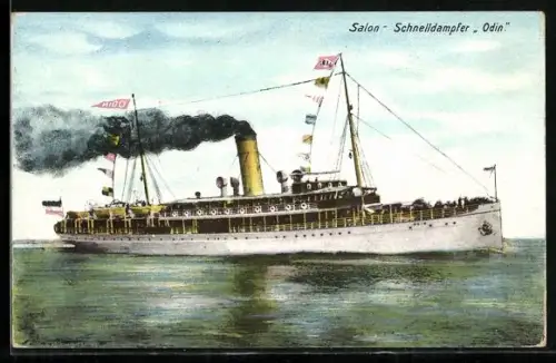AK Salon-Schnelldampfer Odin in Fahrt, Passagierschiff