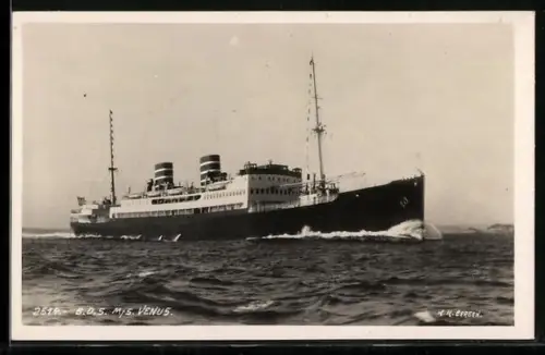AK Norwegisches Passagierschiff Venus, 7000 Tonnen, Geschwindigkeit 20 Knoten