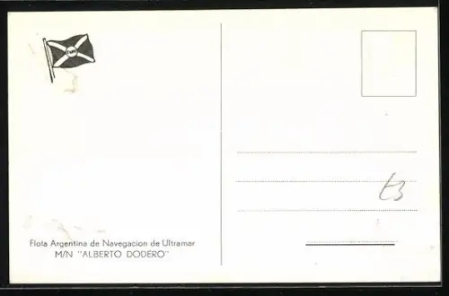 AK Italienisches Passagierschiff Alberto Dodero in voller Fahrt