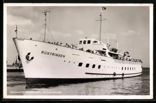 AK Wilhelmshaven, Bäderschiff Rüstringen im Hafen, Passagierschiff