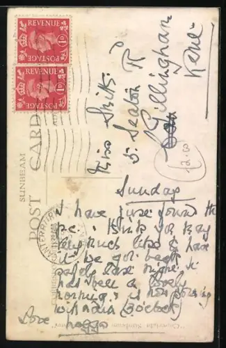 AK Getigerte Katze, Portrait