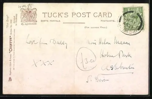 AK Dackel mit Gefährte auf einer Wiese, Portrait